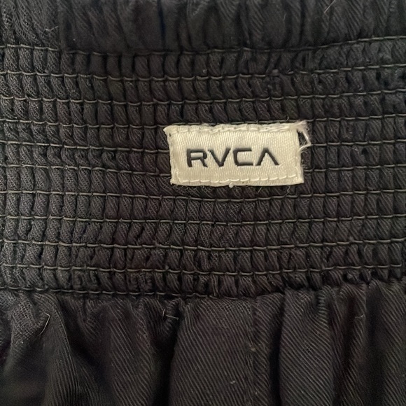 Women’s RVCA beach pool cotton black shorts size small elastic waist - Picture 3 of 4